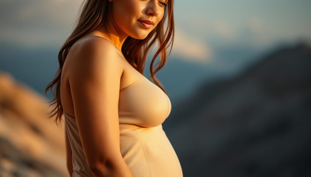 A young woman stands confidently, her body embracing soft curves and imperfections. Warm, diffused lighting casts a glow on her skin, highlighting her natural beauty. In the background, a soft, blurred landscape reflects the tranquility and self-acceptance she exudes. Her expression is serene, a subtle smile conveying her journey of self-discovery and the liberation from societal beauty standards. The scene evokes a sense of empowerment, celebrating the diversity and inherent worth of the human form. A young woman stands confidently, her body embracing soft curves and imperfections. Warm, diffused lighting casts a glow on her skin, highlighting her natural beauty. In the background, a soft, blurred landscape reflects the tranquility and self-acceptance she exudes. Her expression is serene, a subtle smile conveying her journey of self-discovery and the liberation from societal beauty standards. The scene evokes a sense of empowerment, celebrating the diversity and inherent worth of the human form.